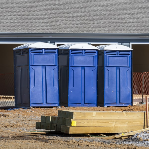 what is the maximum capacity for a single porta potty in Spring Garden CA